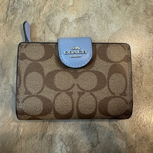 Coach Brown and Blue Wallet - Picture 1 of 4
